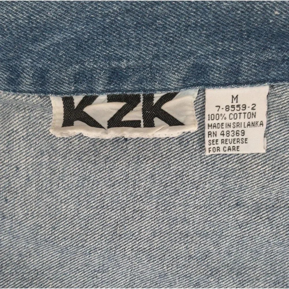 KZK 90s Vintage Denim Button‎ Front Vest